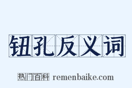 钮孔反义词是什么意思的图片